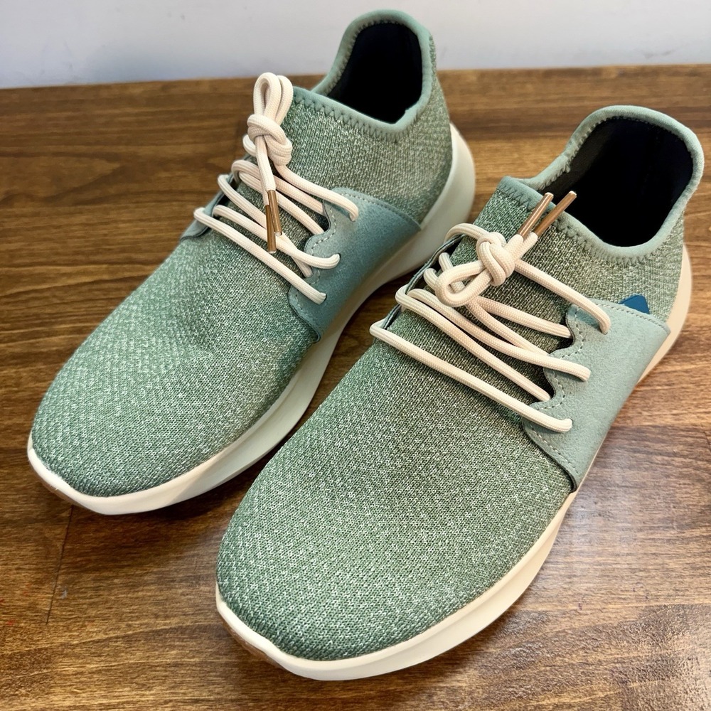 Vessi Women's Everyday Classic Sneaker Fig Green On Off White New In Box Size 10 - Picture 3 of 14